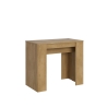 Uitschuifbare tafel natuurlijke houtafwerking voor hal of woonkamer 90x48-308 Basic Verkoop