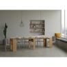 Uitschuifbare tafel natuurlijke houtafwerking voor hal of woonkamer 90x48-308 Basic Korting