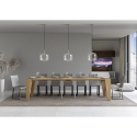 Console extensible design contemporain en bois 90x40-300 Naxy Remises