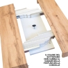 Console extensible design contemporain en bois 90x40-300 Naxy Réductions