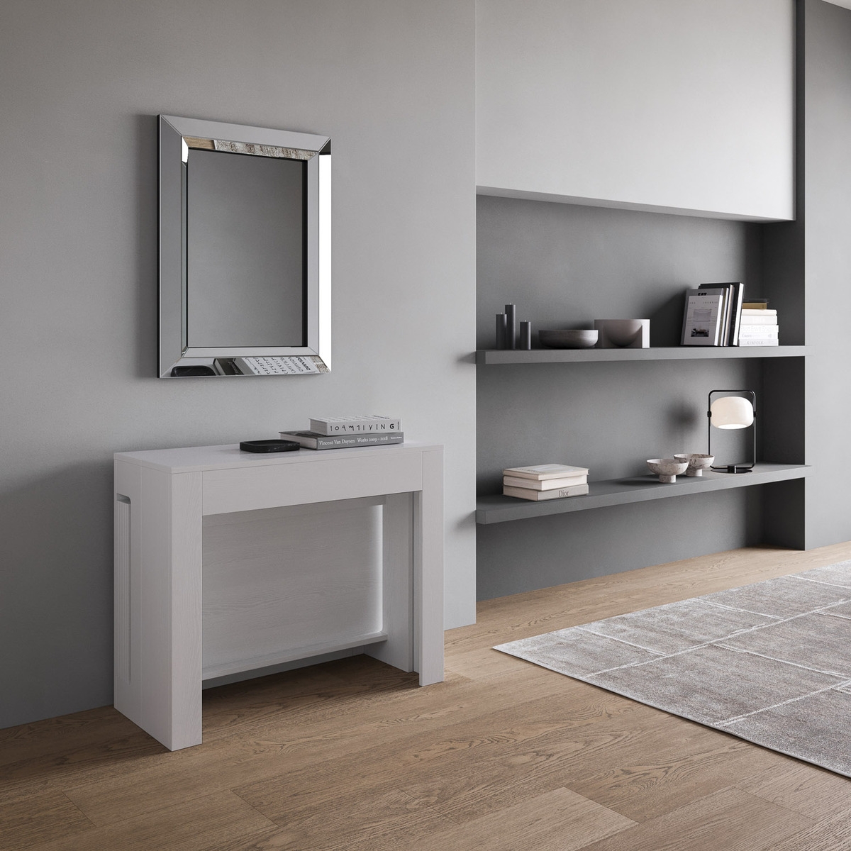 Uitschuifbare witte console voor eetkamer keuken 90x42-302 Evolve Aanbieding Uitschuifbare witte console voor eetkamer keuken 90x42-302 Evolve Aanbieding
