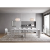 Uitschuifbare witte console voor eetkamer keuken 90x42-302 Evolve Aanbod
