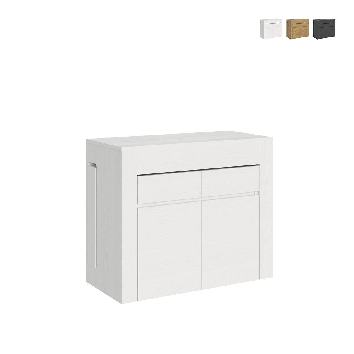 Uitschuifbare console met geïntegreerde ruimtebesparende banken 90x42-302 Evolve Aanbod