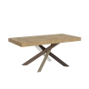 Moderne uitschuifbare tafel met gekruiste houten poten 90x180-440 Volantis Verkoop