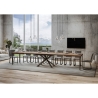 Uitschuifbare tafel industrieel design hout antraciet 90x180-440 Famas Korting