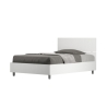 Lit une place et demie avec rangement 120x190 en bois blanc Demas Vente