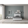Lit une place et demie avec rangement 120x190 en bois blanc Demas Remises