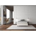 Frans tweepersoonsbed met opbergruimte 140x190 in wit kunstleer Azelia Aanbod