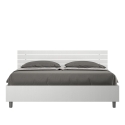 Lit matrimonial 160x200cm avec sommier coffre tête de lit inclinée Ankel Réductions