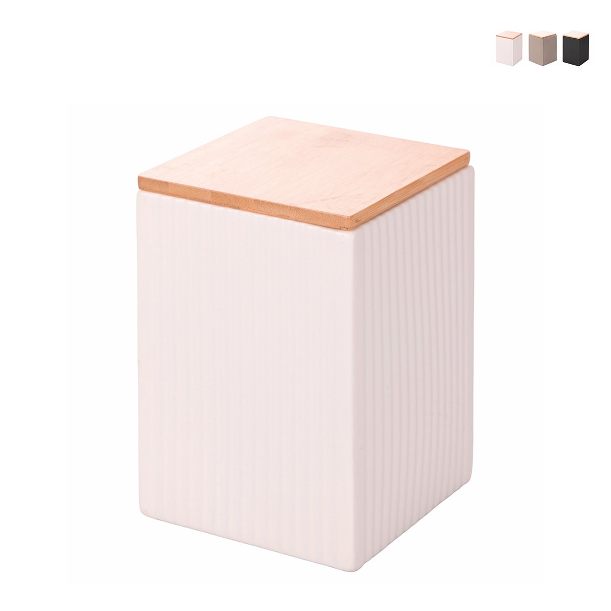 Grote keukenpot 10x10x14,5 cm van gres met deksel 1080ml Modern Aanbieding Grote keukenpot 10x10x14,5 cm van gres met deksel 1080ml Modern Aanbieding