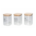 set van 3 glazen potten 10x14cm voor koffie, suiker en zout Victionary Aanbieding