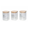 ensemble de 3 bocaux en verre 10x14cm pour café, sucre et sel Victionary Promotion