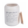 Pot en grès 12,5x18 pour chapelure couvercle bambou Victionary Promotion