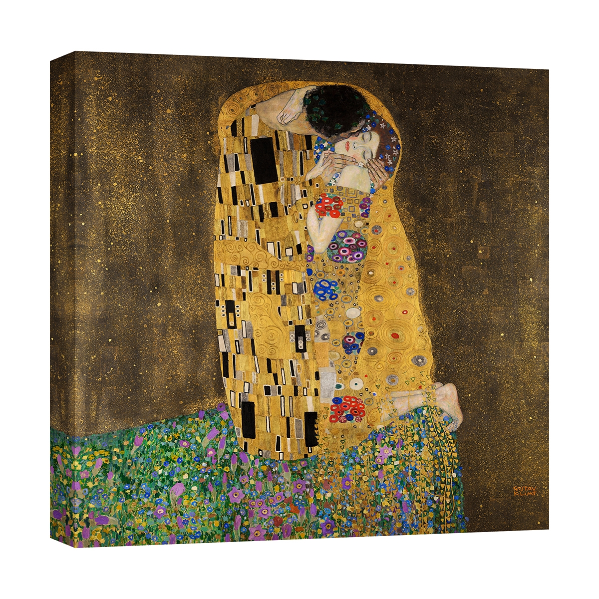 Tableau sur toile canvas Art Nouveau Le Baiser Gustav Klimt Promotion