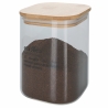 Bocal à café 10x10x14 cm en verre avec couvercle en bambou Victionary Réductions