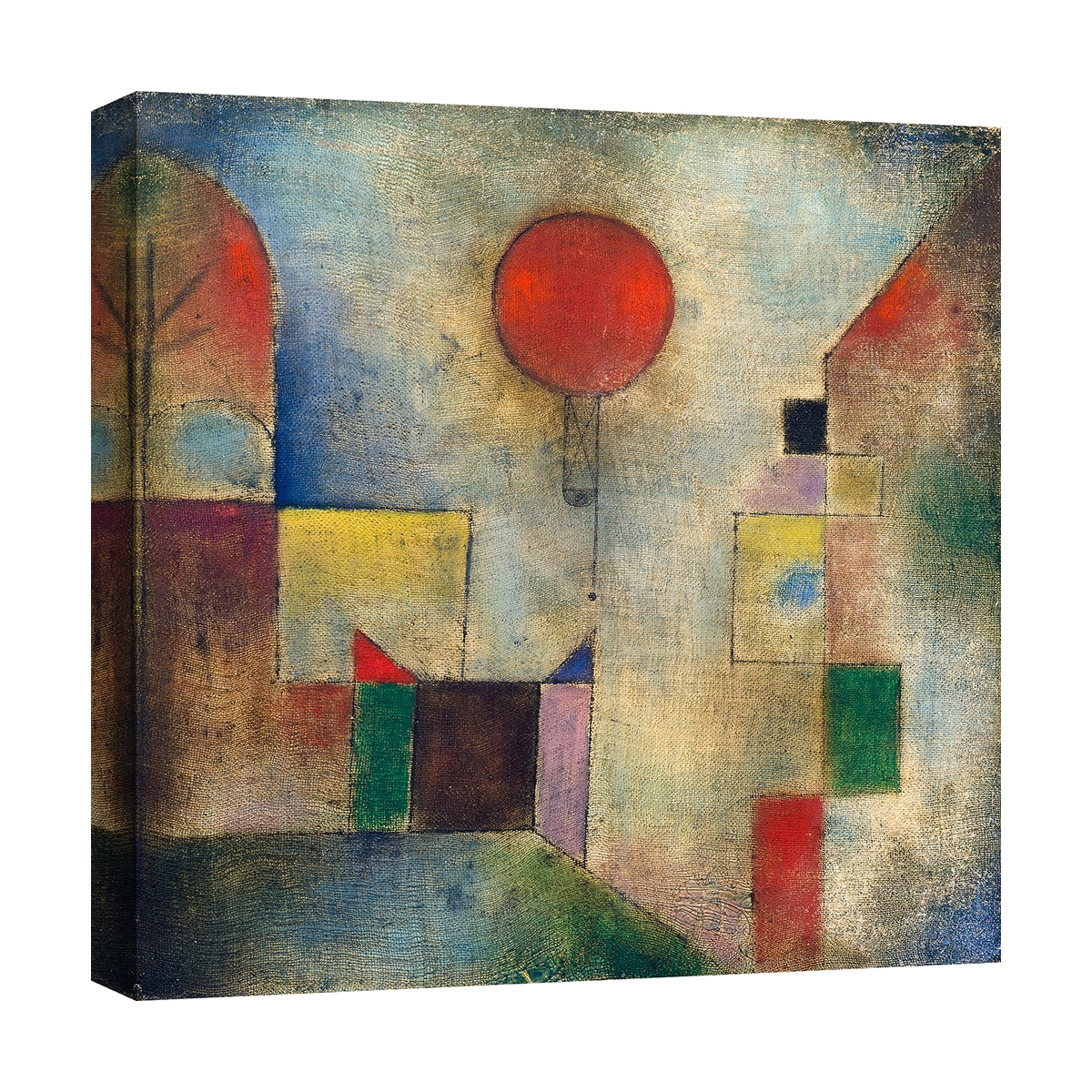 Moderne abstracte kunst op canvas - Red Balloon door Paul Klee Aanbieding Moderne abstracte kunst op canvas - Red Balloon door Paul Klee Aanbieding