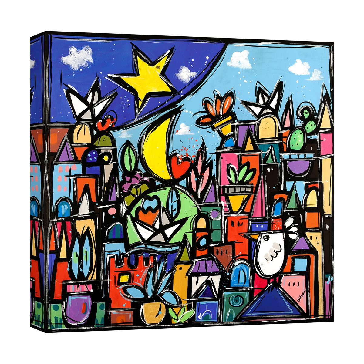 Canvas schilderij modern kleurrijk landschap Educatissimo Caos Wallas Aanbieding Canvas schilderij modern kleurrijk landschap Educatissimo Caos Wallas Aanbieding