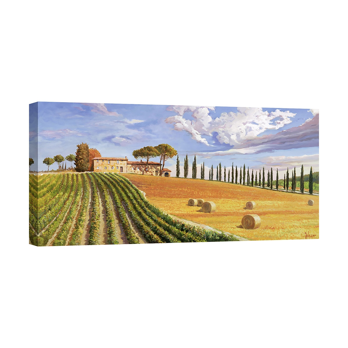 Schilderij op canvas moderne landschap Toscaanse heuvels Adriano Galasso Aanbieding Schilderij op canvas moderne landschap Toscaanse heuvels Adriano Galasso Aanbieding