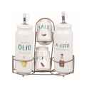 Ensemble de condiments de table huile vinaigre sel poivre épices Le Travisate Promotion