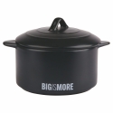 Compacte zwarte gres kaasstolp met deksel 320 ml Bigismore Verkoop