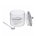 Présentoir à fromage avec couvercle et cuillère en verre transparent Victionary Promotion