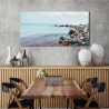 Zeelandschap op canvas Kiezels op het strand Pangea Images Verkoop