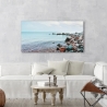 Zeelandschap op canvas Kiezels op het strand Pangea Images Korting