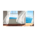 Canvas schilderij met raam naar de zee Ocean Escape Pierre Benson Aanbod