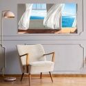 Canvas schilderij met raam naar de zee Ocean Escape Pierre Benson Verkoop