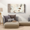 Modern bloemenprint op canvas Parure (Neutral) Kelly Parr Korting
