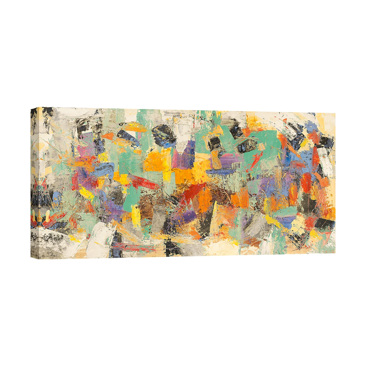Moderne schilderij canvas abstracte print Kleurrijke revolutie Lucas Aanbieding Moderne schilderij canvas abstracte print Kleurrijke revolutie Lucas Aanbieding