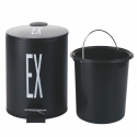 Poubelle de 3l cuisine avec pédale seau amovible noire Ex Bigismore Vente