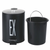 Poubelle de 3l cuisine avec pédale seau amovible noire Ex Bigismore Vente