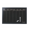 Tableau magnétique noir horizontal hebdomadaire 40x60 cm Week Victionary Promotion