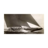Vintage zeilboot kunstwerk J Class Sailboat, 1934 Edwin Levick Aanbod