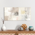 Tableau abstrait beige et blanc impression sur toile Natural Ludwig Maun Vente