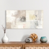 Tableau abstrait beige et blanc impression sur toile Natural Ludwig Maun Vente