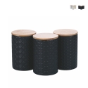 Ensemble de 3 bocaux de cuisine en céramique avec couvercle Shade of Shape Géométries Choix