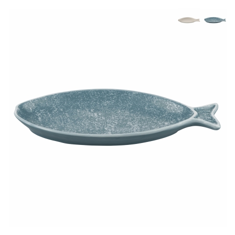 Ovale serveerschaal keramiek met maritiem design 24x10,5 Kos Aanbieding