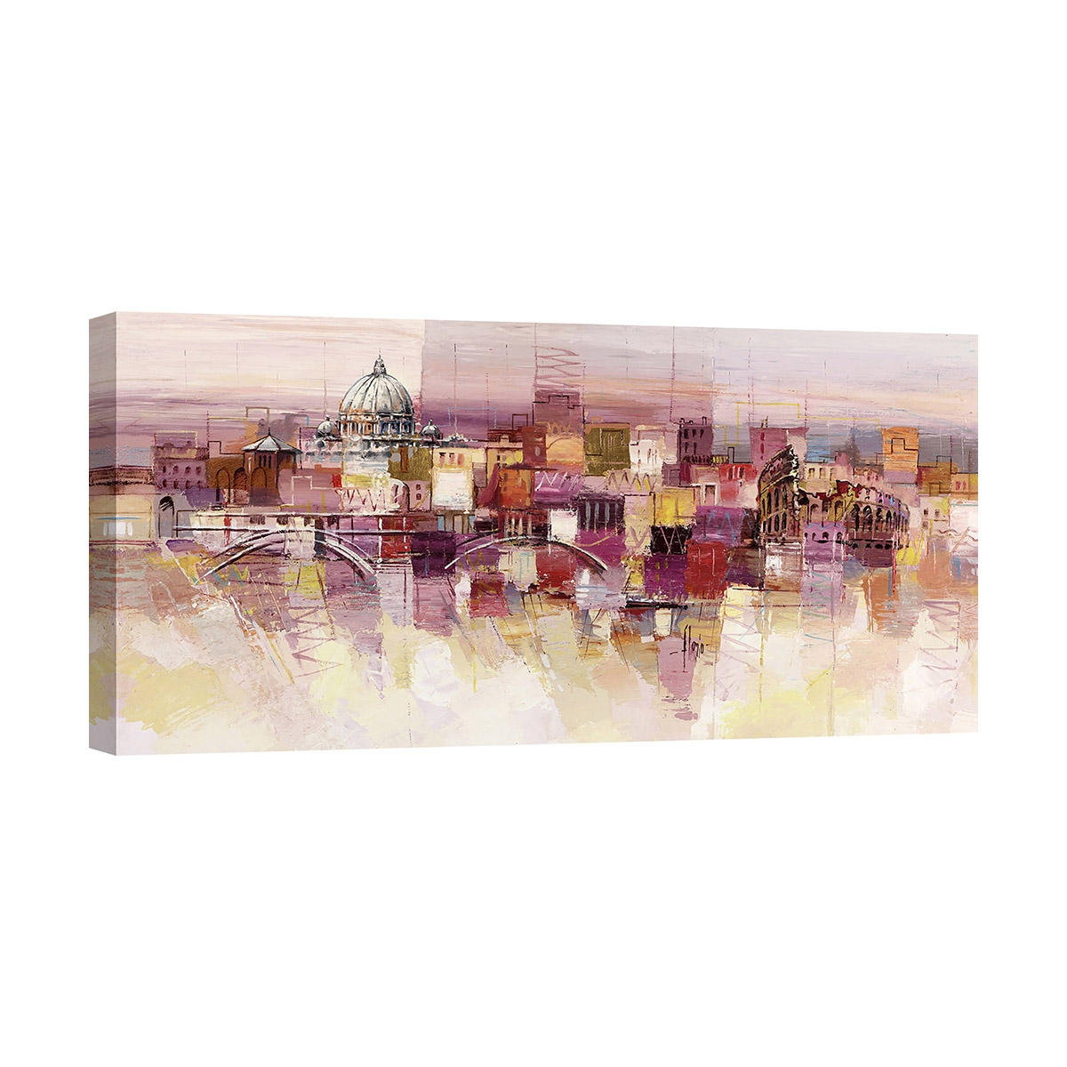 Canvas schilderij abstract modern Sognando Roma Luigi Florio Aanbieding Canvas schilderij abstract modern Sognando Roma Luigi Florio Aanbieding