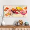 Gekleurd bloemenkunstwerk op canvasdoek Nel vento Luigi Florio Verkoop