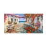 Tableau sur toile village côtier Piazzetta méditerranéenne Luigi Florio Offre