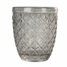 Ensemble de 6 verres à eau en verre transparent coloré gris Castle Stone Dimensions