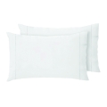 Ensemble de 2 taies d'oreiller 50x80cm en coton blanc avec rabat Toronto Promotion