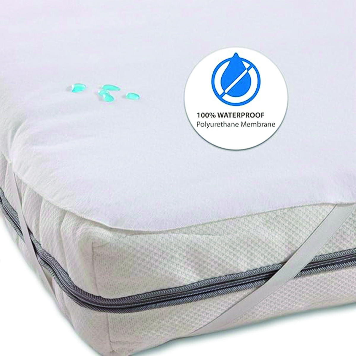 Protège-matelas imperméable pour lit simple 90x200 cm blanc Huston Promotion Protège-matelas imperméable pour lit simple 90x200 cm blanc Huston Promotion