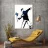 Canvas schilderij moderne street art Vredesboodschap Banksy Verkoop