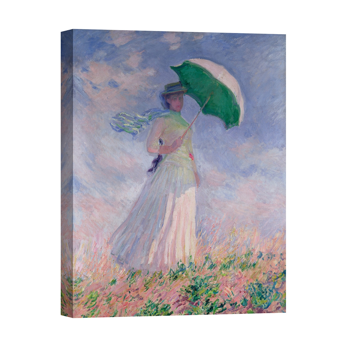 Schilderij op canvas - Vrouw met parasol Claude Monet Aanbieding Schilderij op canvas - Vrouw met parasol Claude Monet Aanbieding