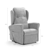 Fauteuil relax 2 moteurs en tissu avec système releveur et roues Omega 