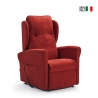 Fauteuil relax 2 moteurs en tissu avec système releveur et roues Omega Offre