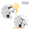 Fauteuil relax 2 moteurs en tissu avec système releveur et roues Omega 